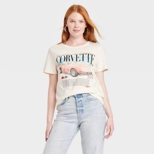 Women’s General Motors Corvette Bio Short Sleeve Graphic T-Shirt - Ivory XL